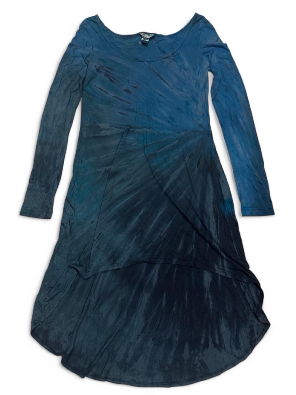NEW Hard Tail tie dye long sleeve hi lo hem dress